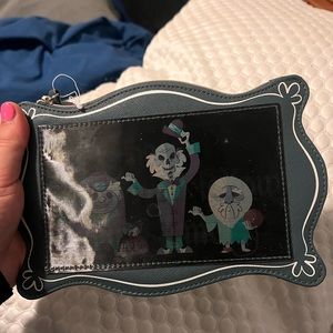 Haunted mansion holographic zip up wallet